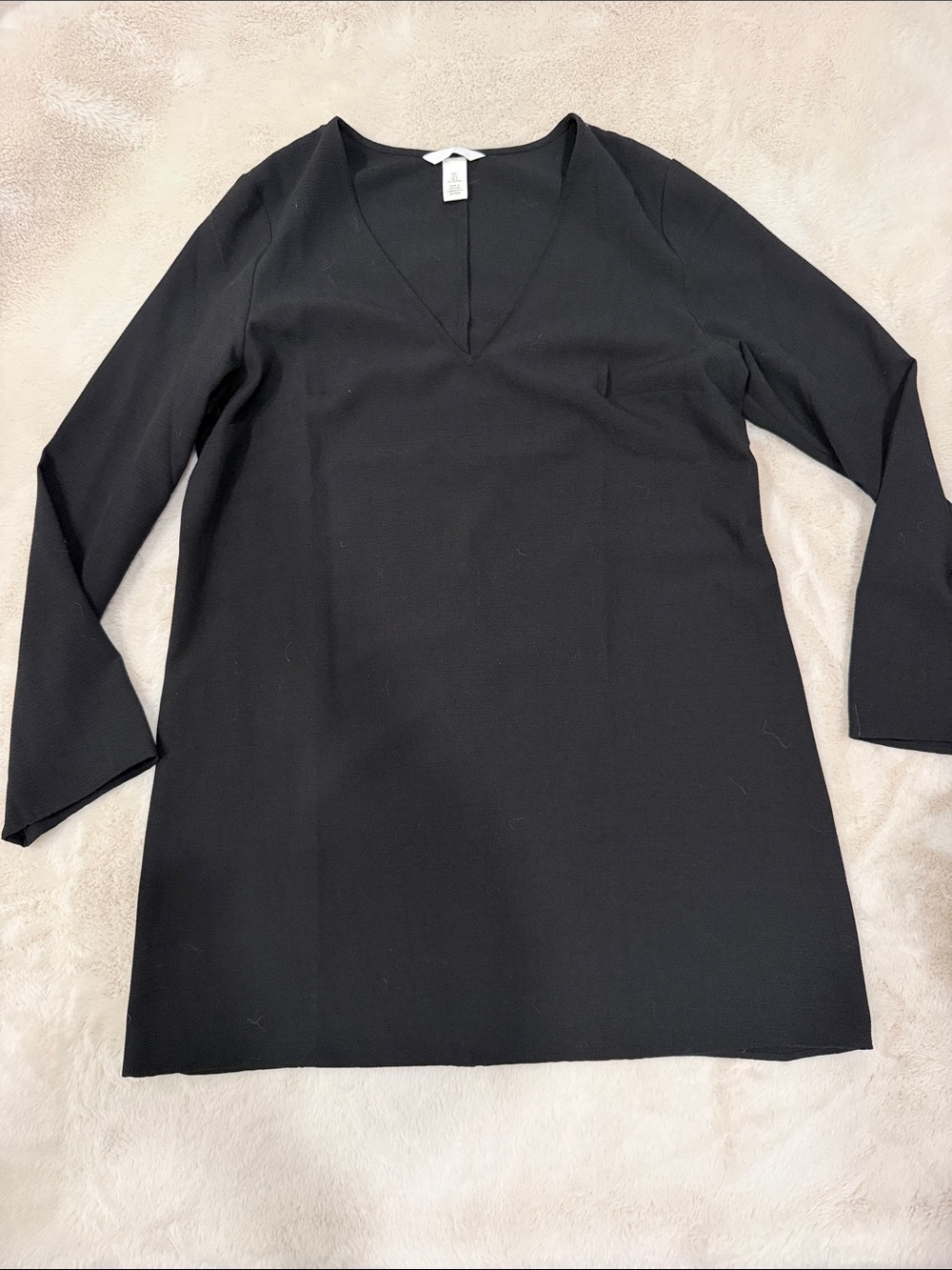 H&M Black V-Neck Long Sleeve Tunic